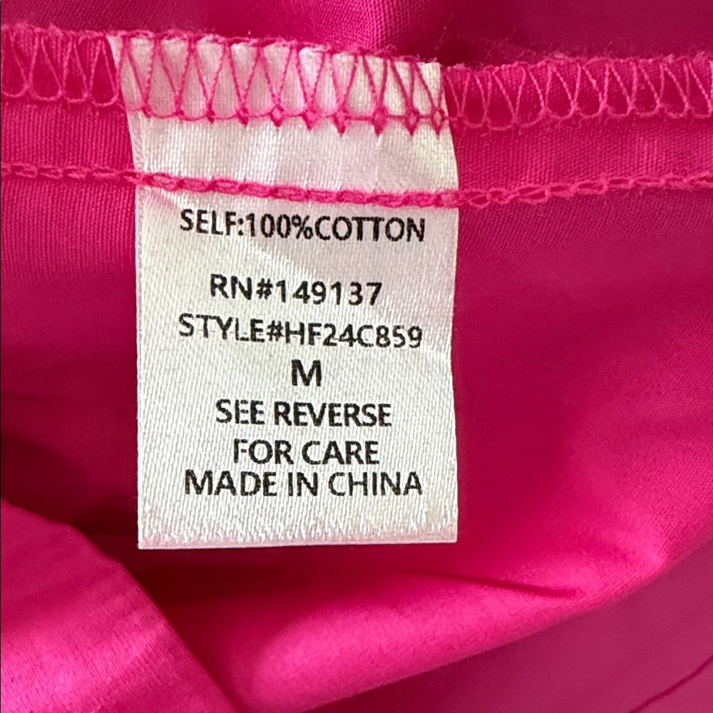 HYFVE Strapless Maxi Dress w Pockets Hot Pink Smocked Back Size Medium - Picture 8 of 9